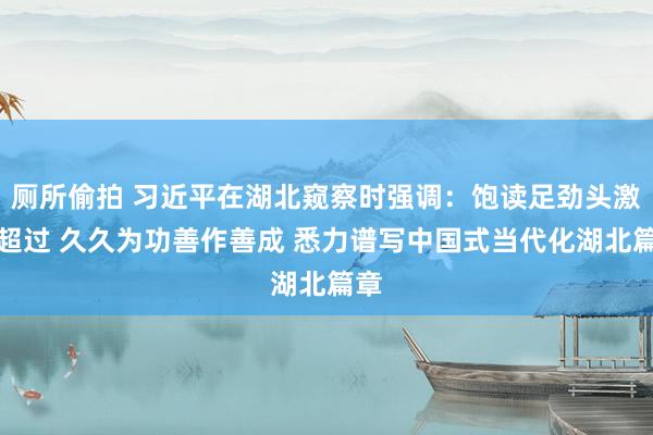 厕所偷拍 习近平在湖北窥察时强调：饱读足劲头激越超过 久久为功善作善成 悉力谱写中国式当代化湖北篇章